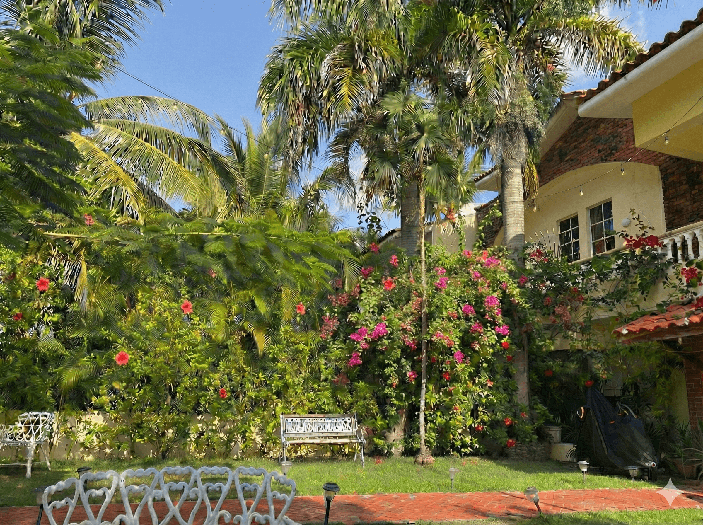 Peaceful garden patio